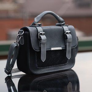 Vegan, Cruelty-Free Pixie Mood Black Satchel Purse